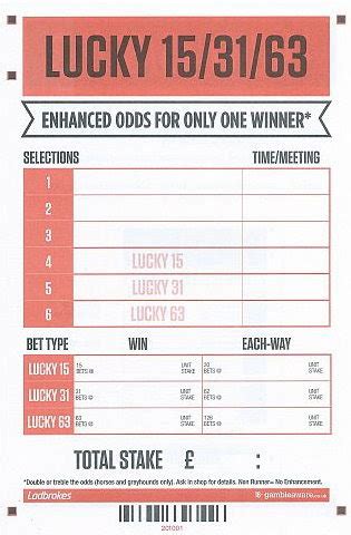 how many bets in a lucky 31.